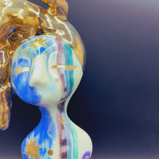video of a dreamlike statue 